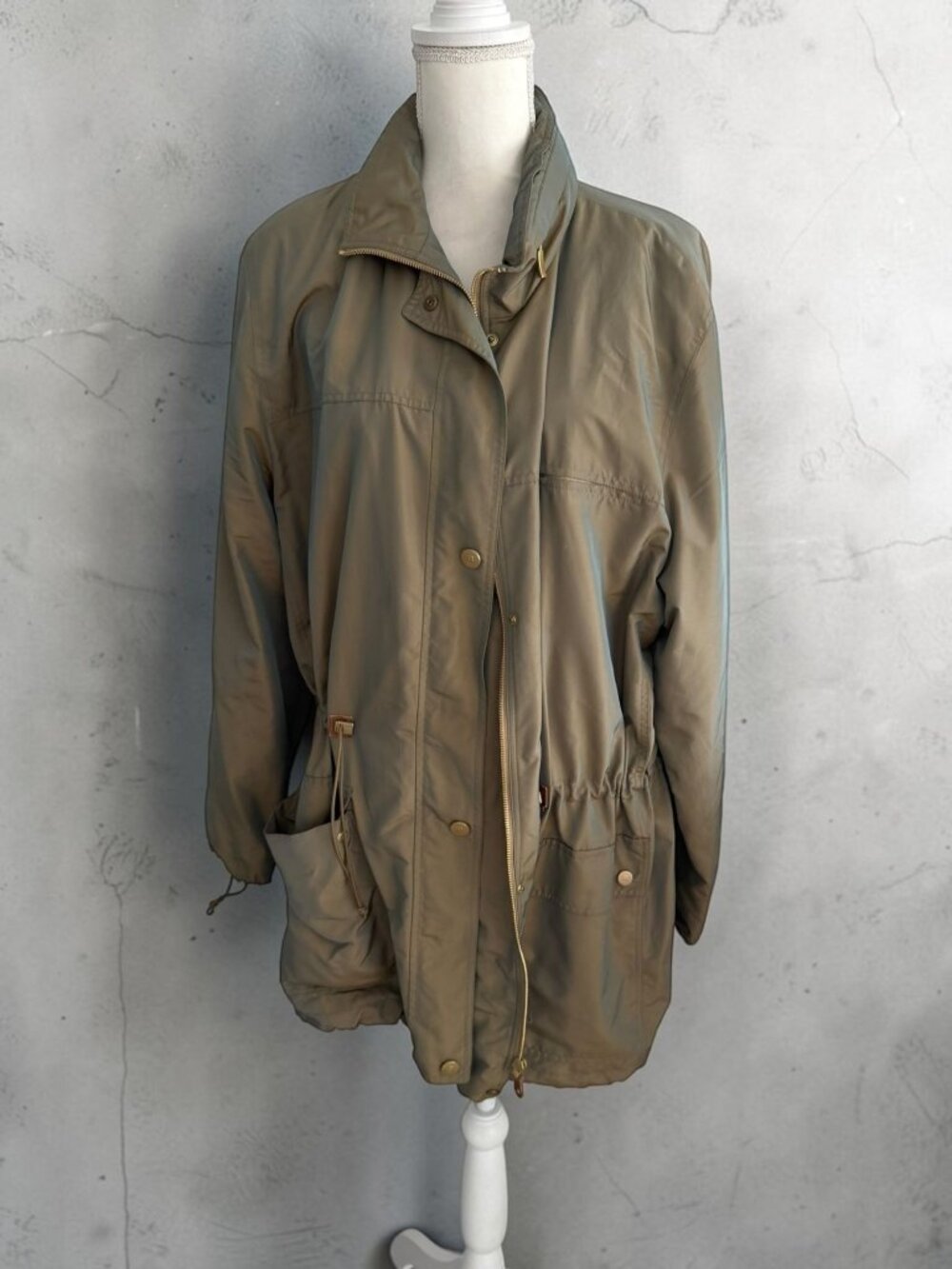 BASLER Dark Gold Iridescent Rain Jacket Size US 14